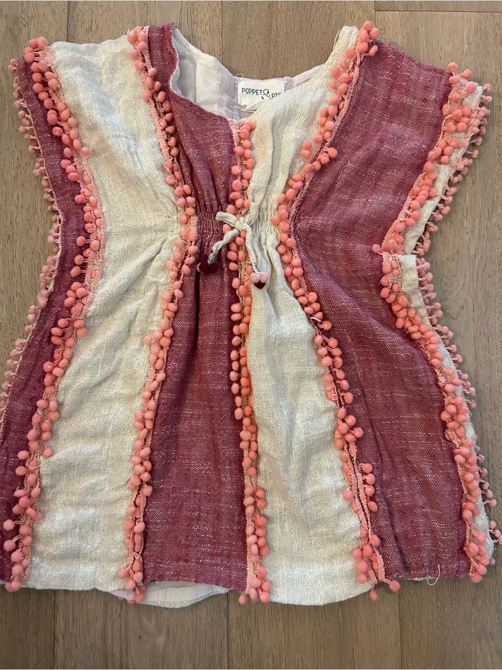 Poppet & Fox Girls Tulum Pom Pom dress size 4